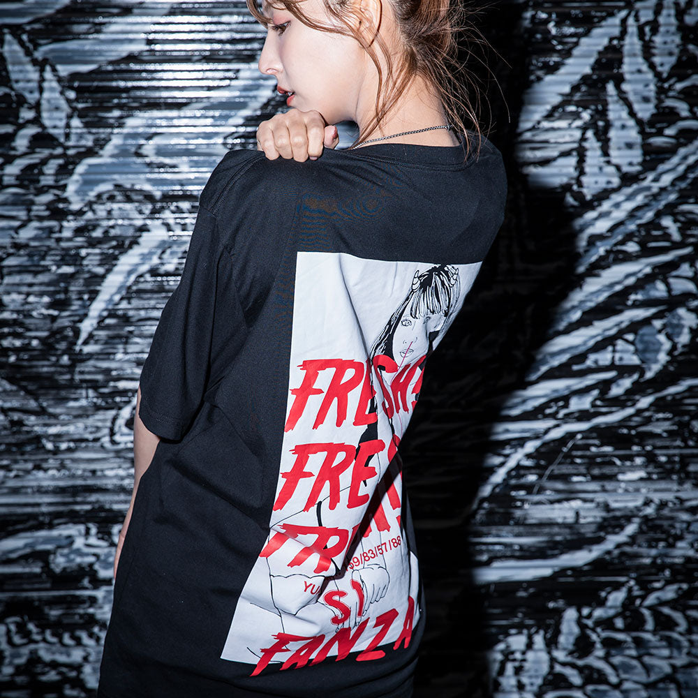 三上悠亜】オリジナルTシャツ（黒） | fempass beV